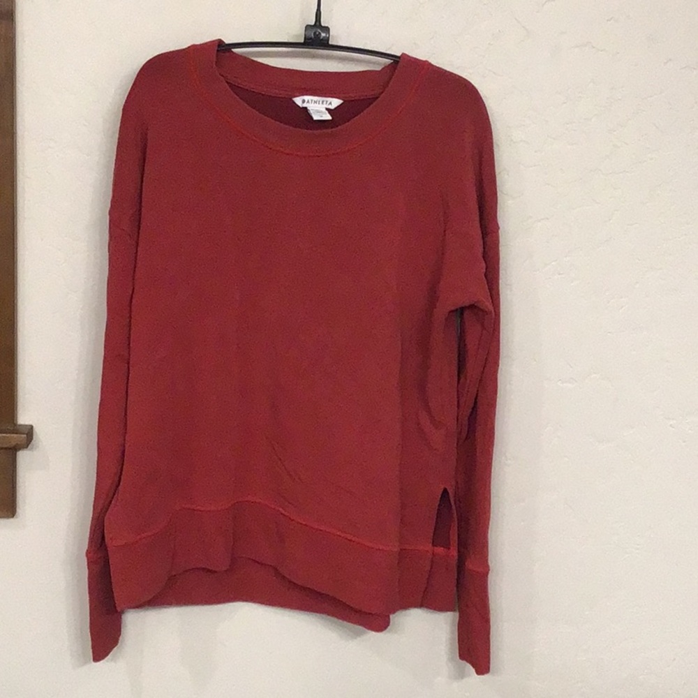 Athleta Crew Sweatshirt, Red, M - Picture 2 of 13